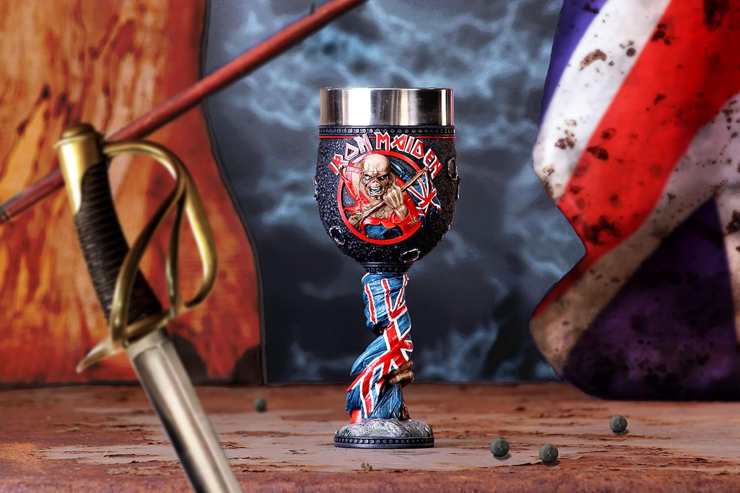 Nemesis Now Officially Licensed Iron Maiden the Trooper Goblet 19.5Cm, Red image number 5