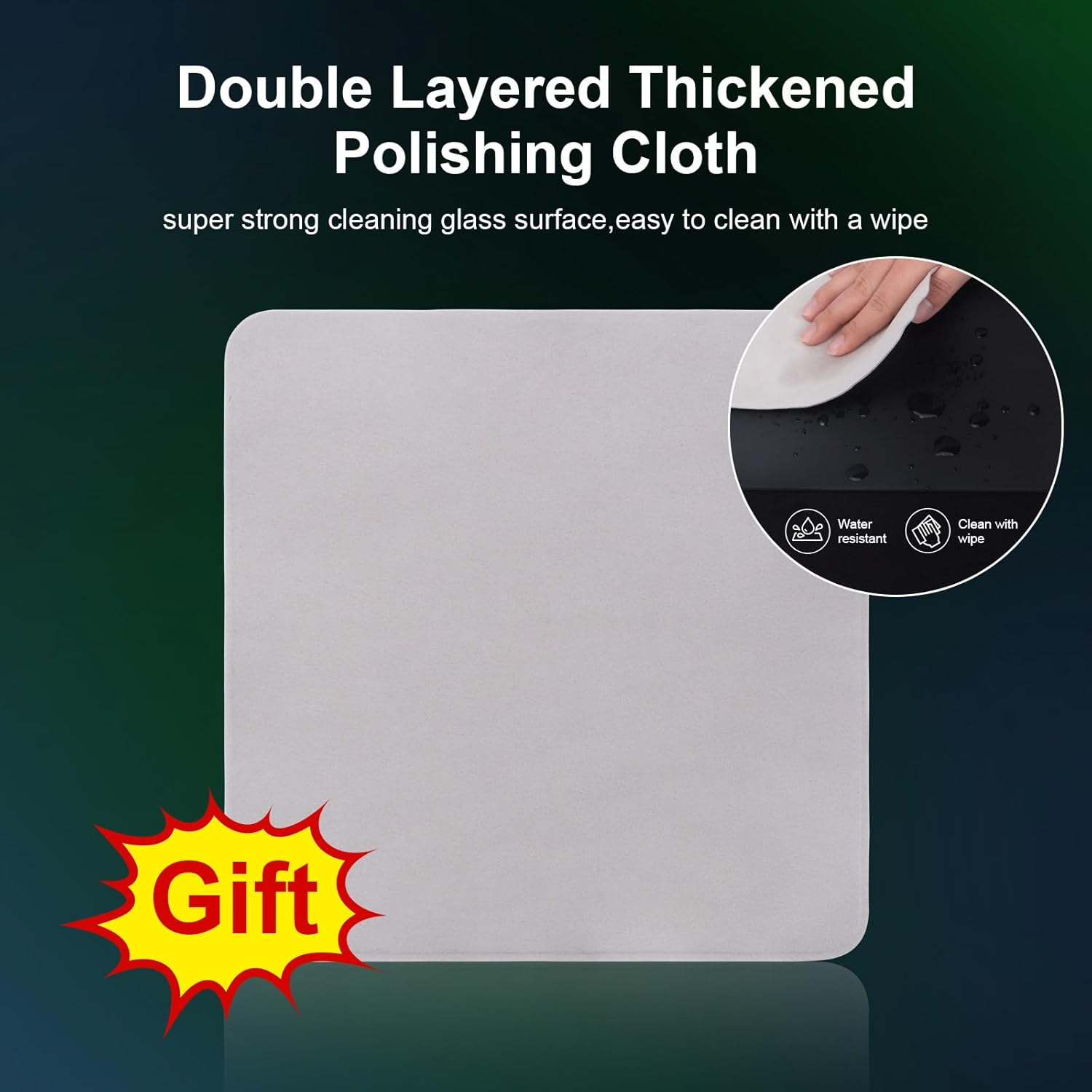 DAWNTREES Glass Mouse Pad, 50X40Cm Game and Office Mouse Mat, Suitable for Fast and Precise Control of Various Types of Mice (Black) image number 6