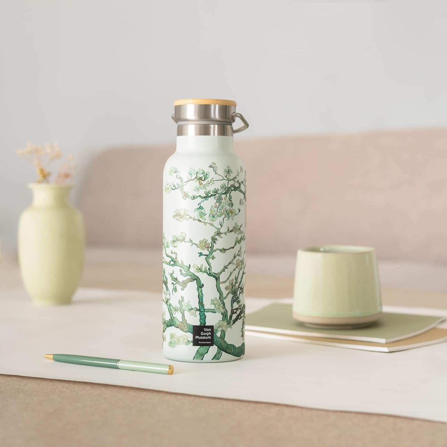 Grupo Erik Metal Water Bottle 500Ml / 17Oz - Van Gogh | Hot and Cold Water Bottle Stainless Steel, Cute Travel Bottles Gym | Van Gogh Gifts under 20 Pounds image number 6