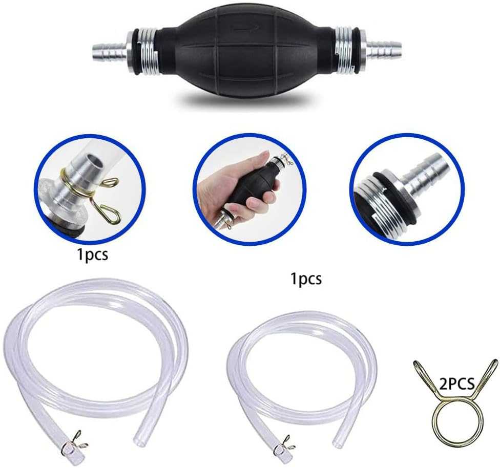 Manual Oil Extractor for Vehicles, 1 Pcs Oil Pipe, Oil Pump, Cuicanfla Clear Fuel Line Assembly Hose,One-Way Valve for Vehicles, Water Pump, Water Change,Fish Tank image number 2
