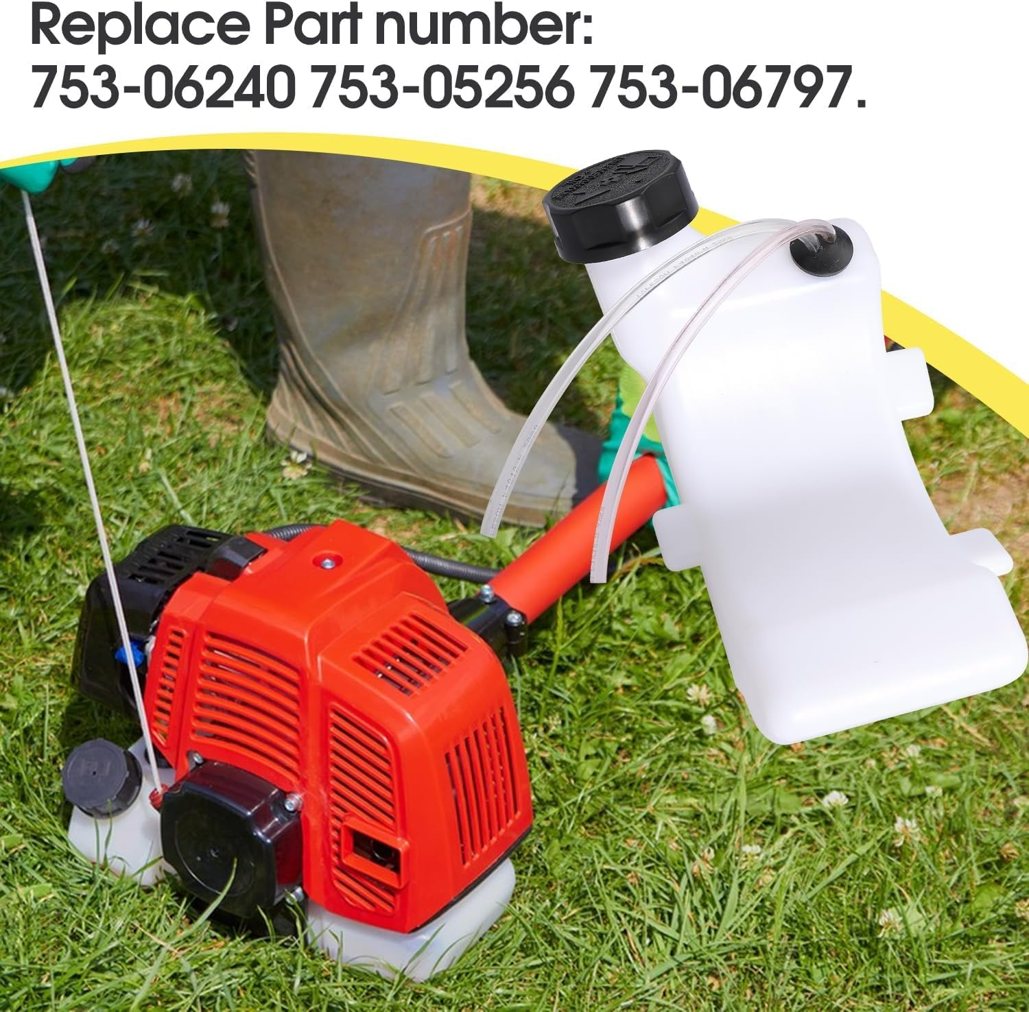 Gas Fuel Tank with Cap Fit for MTD / Cub Cadet / Troy-Bilt Replace# 753-05256 753-06797 753-06240 image number 5