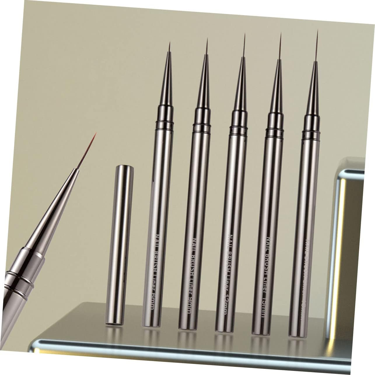 CANIGHT Nail Art Liner Pen Ultra-Fine Metal Brush for Detailed Nail Designs for Professional Manicure image number 6