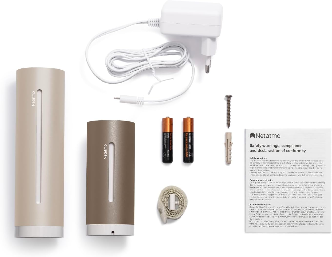 Netatmo Weather Station Original| 2Nd Generation | Indoor & Outdoor | Temperature, Humidity, Air Quality, UV - Sunshine, Pollen, Weather Forecasts, Compatible Apple, Alexa, Google - Sand - NWS-S-WW image number 2