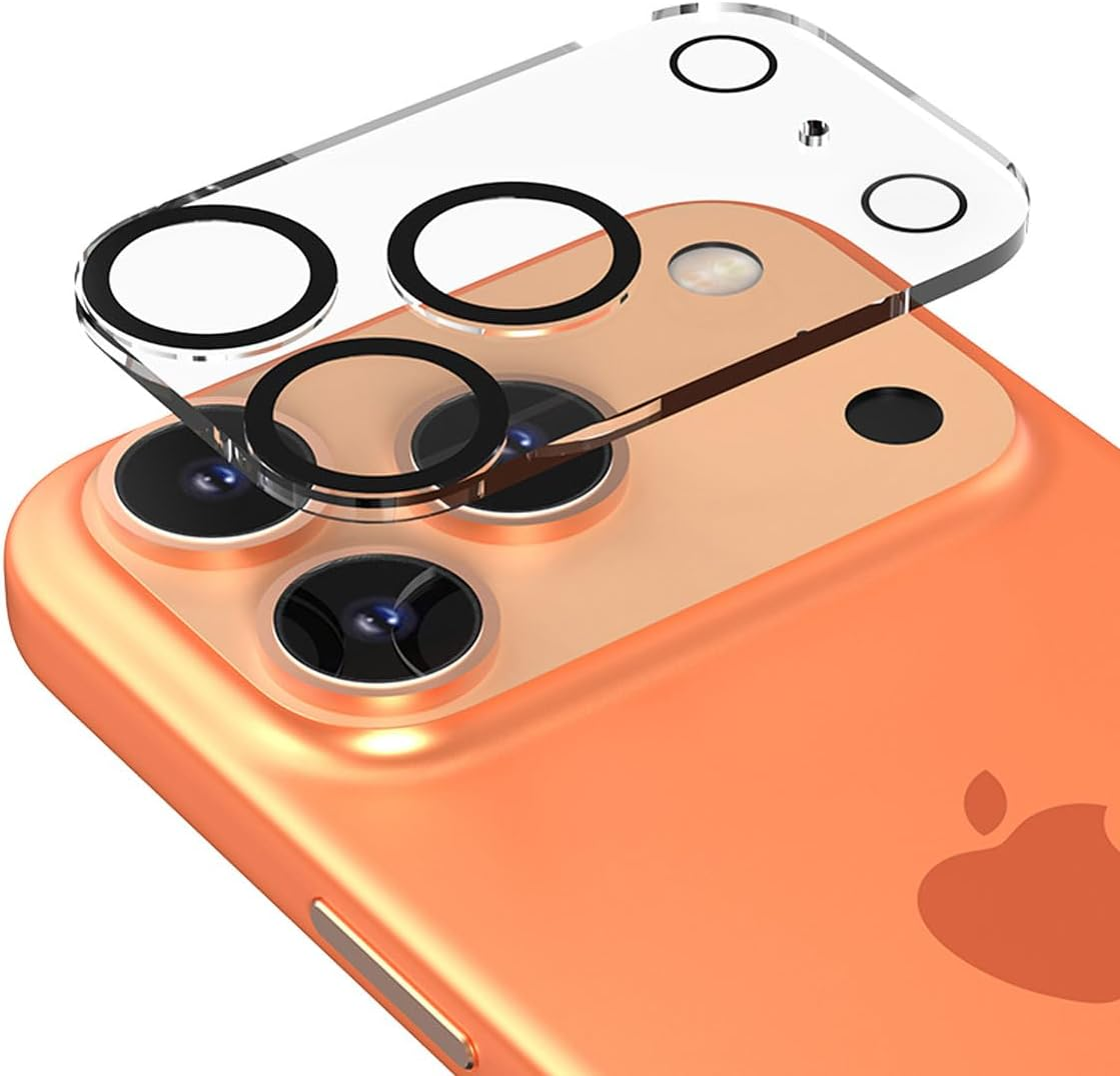 Araree Ar28003I17Pr Tempered Glass Film for Iphone 17 Pro, Integrated Lens Protection, Full Coverage, High Transmittance, 9H Hardness, Shatterproof, Fingerprint Prevention, Camera Protective Sheet