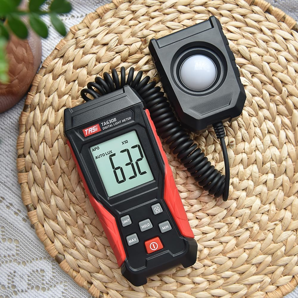 Digital Light Meter Illuminance Lux Meter with Reco Function LCD Display 0~200,000 Measurement Range Flexible Sensor Light Tester for Photography Plants Indoor Outdoor-Gtrh image number 6