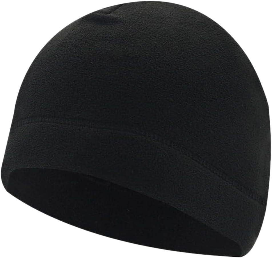 Cuffed Beanie Cap Autumn and Winter Style Polar Fleece Fabric Cold-And Elastic Watch Hat for Men and Women Sleep Caps image number 4