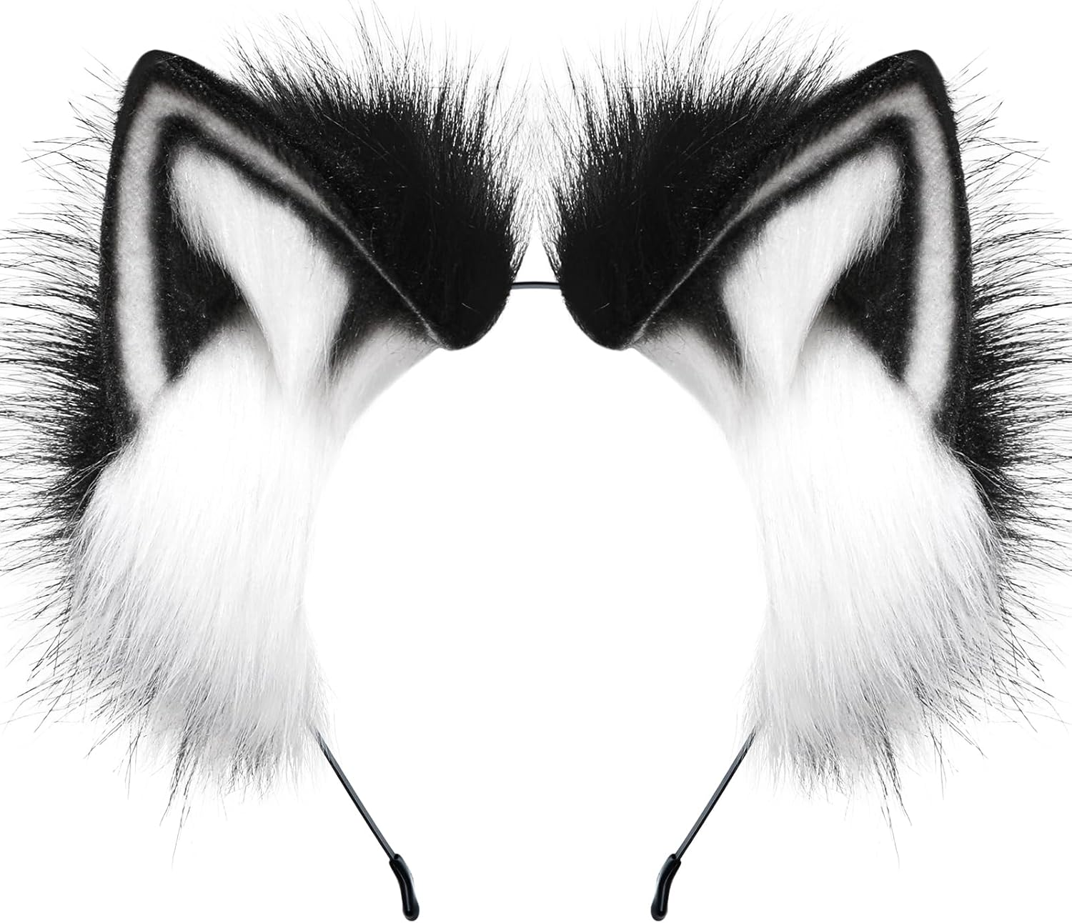 Furry Fox Wolf Cat Ears Headwear Women Men Cosplay Costume Party Cute Head Accessories for Halloween