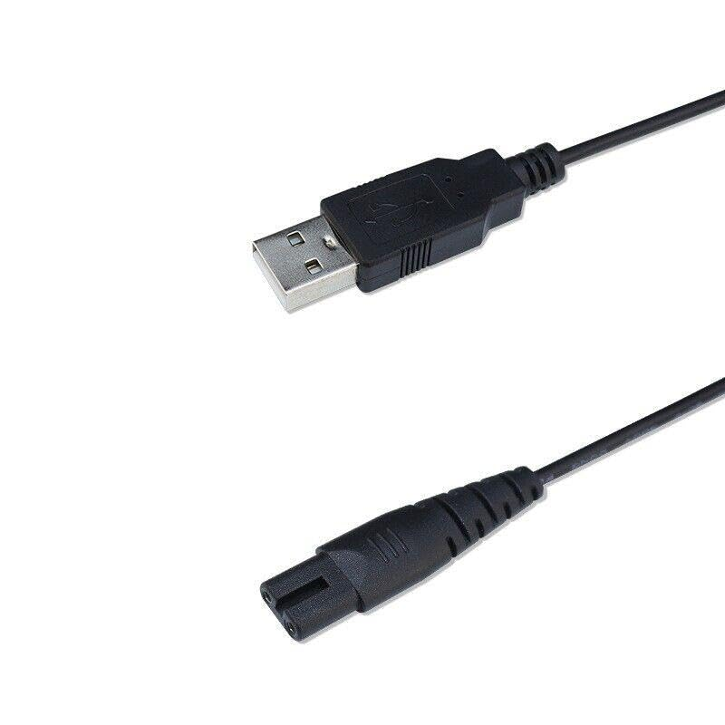 AIMALL Universal USB Charging Cable for Electric Shavers & Barber Tools &ndash; 4.9Ft (124Cm) Durable 5V Charger Adapter, Compatible with Philips, Safe for Computers, Cars, Power Banks, Black image number 5