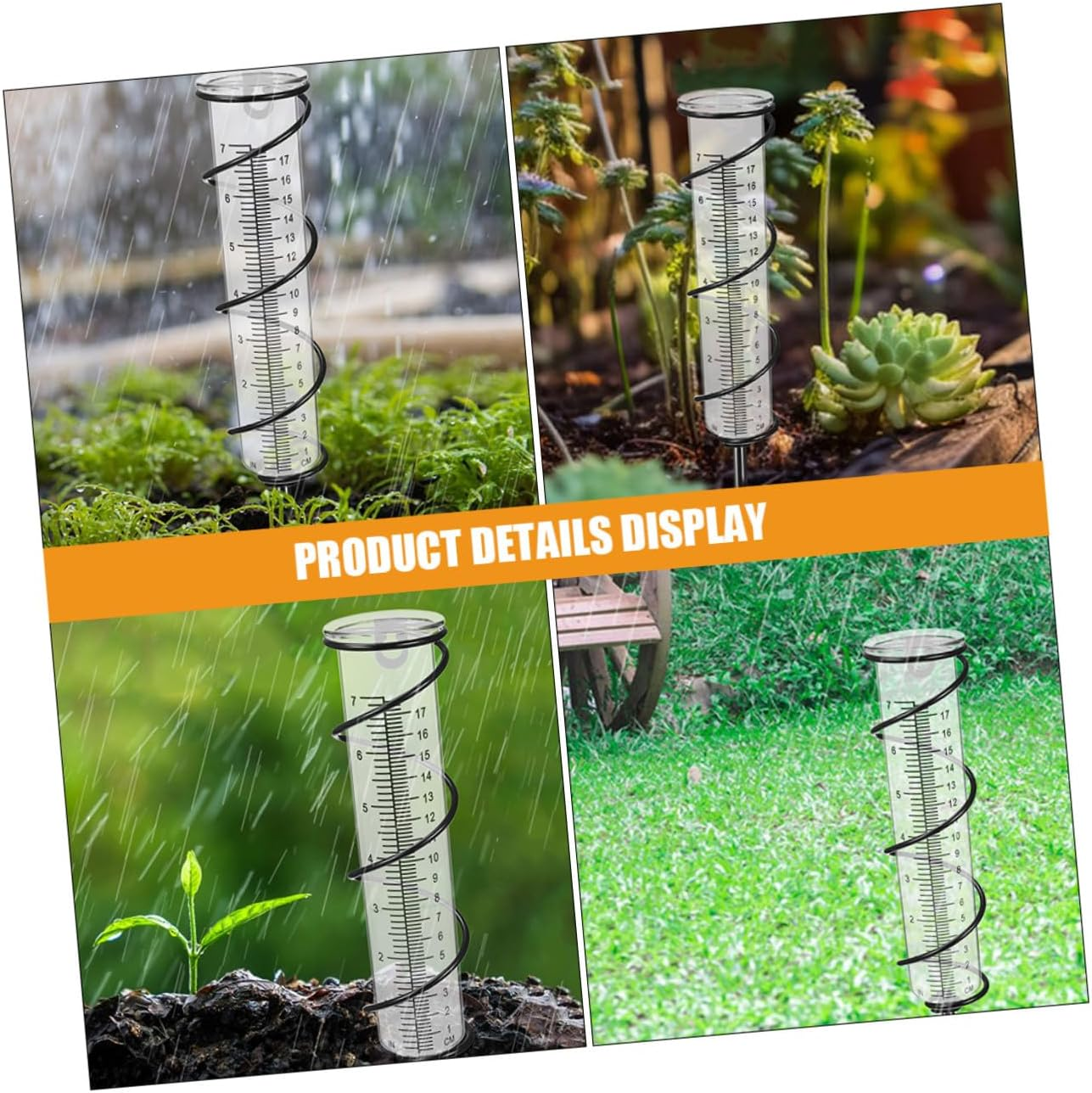 VICASKY 2Pcs Plastic Rain Gauge Tubes Outdoor Rain Replacement for Garden for Accurate Precipitation Tracking image number 3