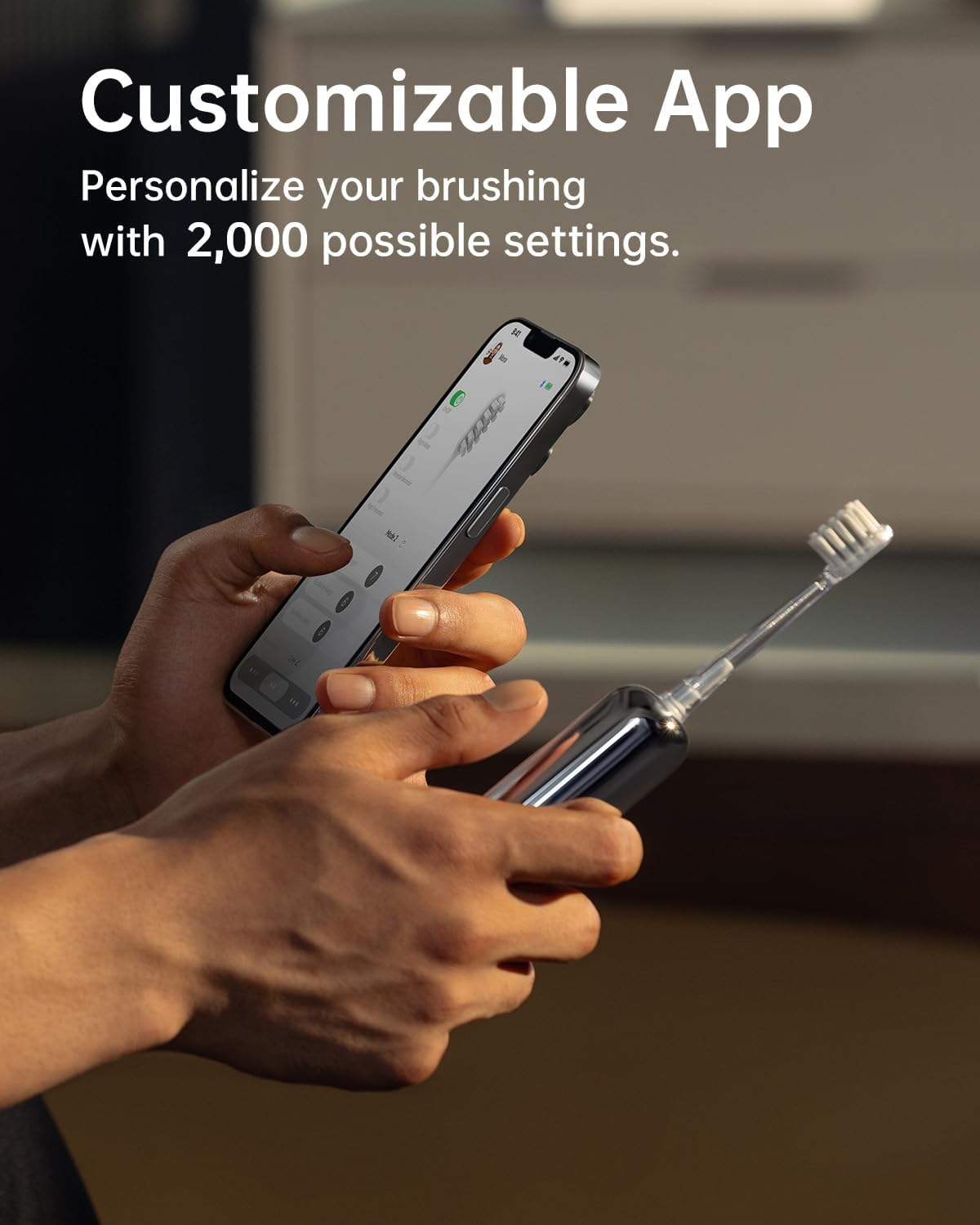 Laifen Wave Electric Toothbrush, Oscillation & Vibration Sonic Electric Toothbrush for Adults with 3 Brush Heads, IPX7 Waterproof ADA Accepted Travel Powered Toothbrush (Aluminum Alloy)