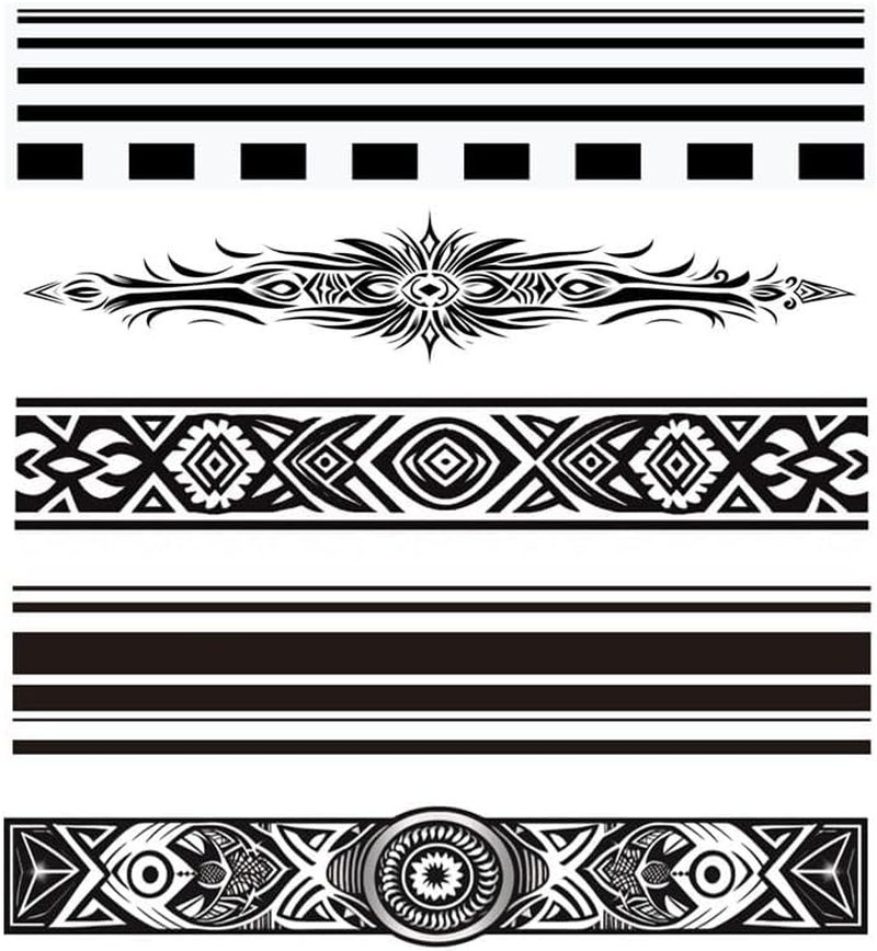 Temporary Bracelet Tattoos Tribal Tattoos Maori Design Tattoos Jim5 5 Sheets image number 5