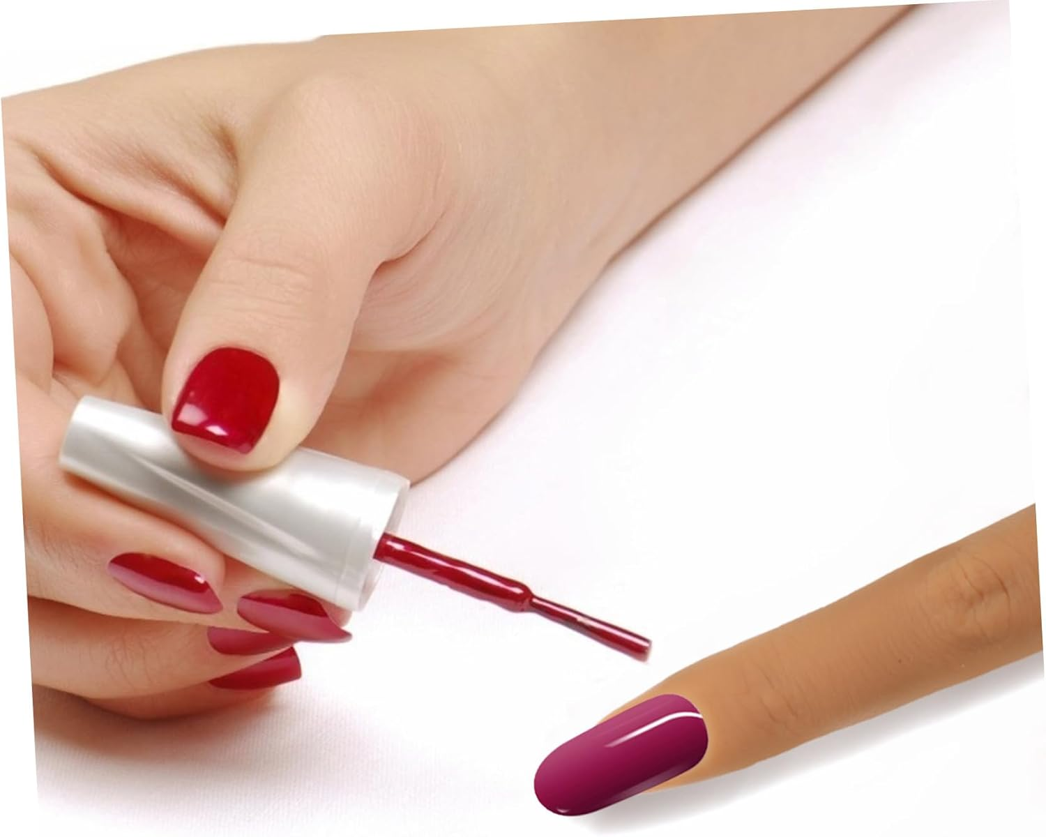 IWOWHERO Nail Tech Supplies Nail Art Practice Realistic Artificial Finger Training Model image number 3