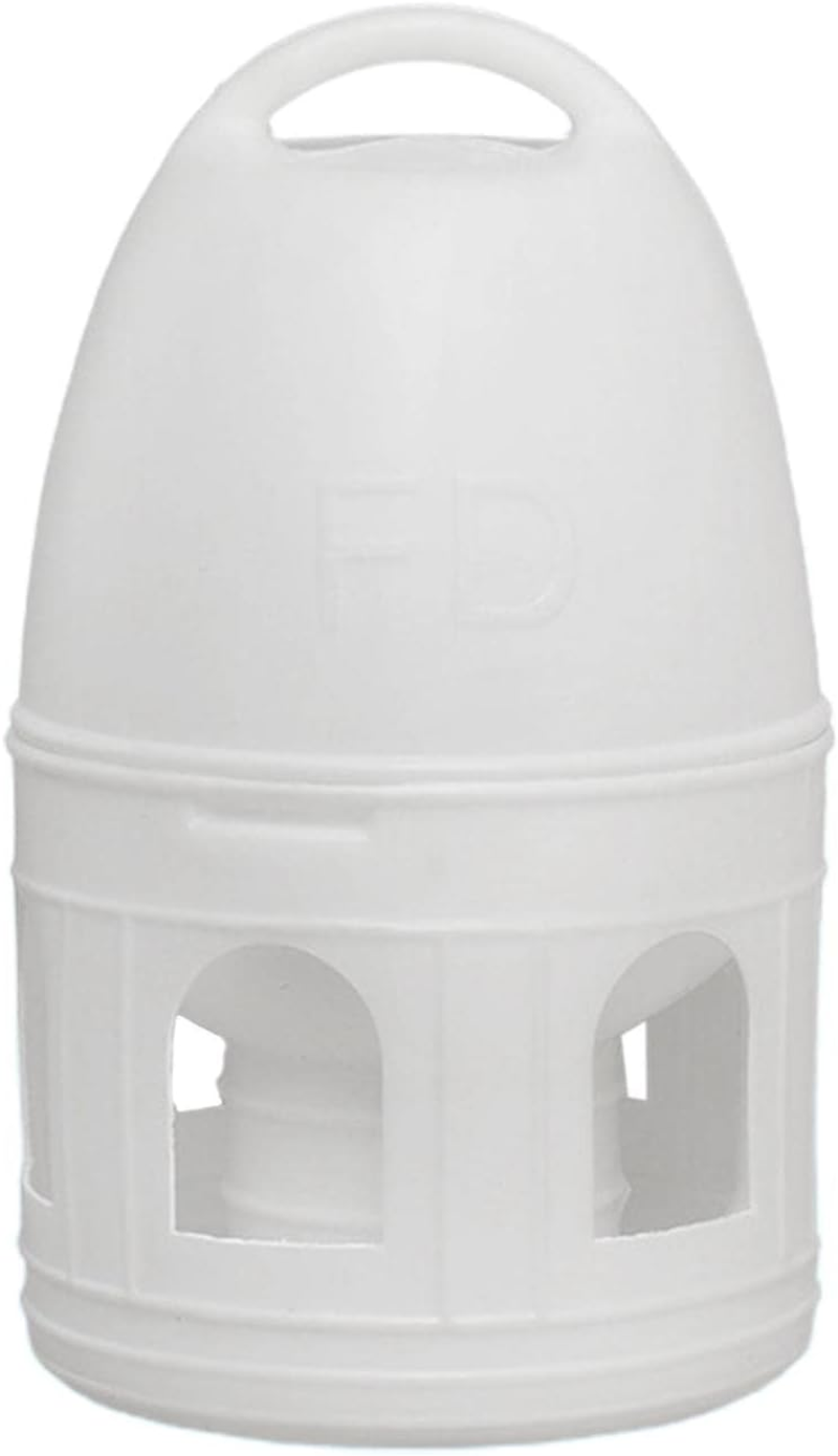 Dualoai Water Drinker for Birds/Quail, Parakeets, Parrots, Water Dispenser with Hanging Handle, Bird Cage Accessories, Drinker with Large, White 5L image number 1