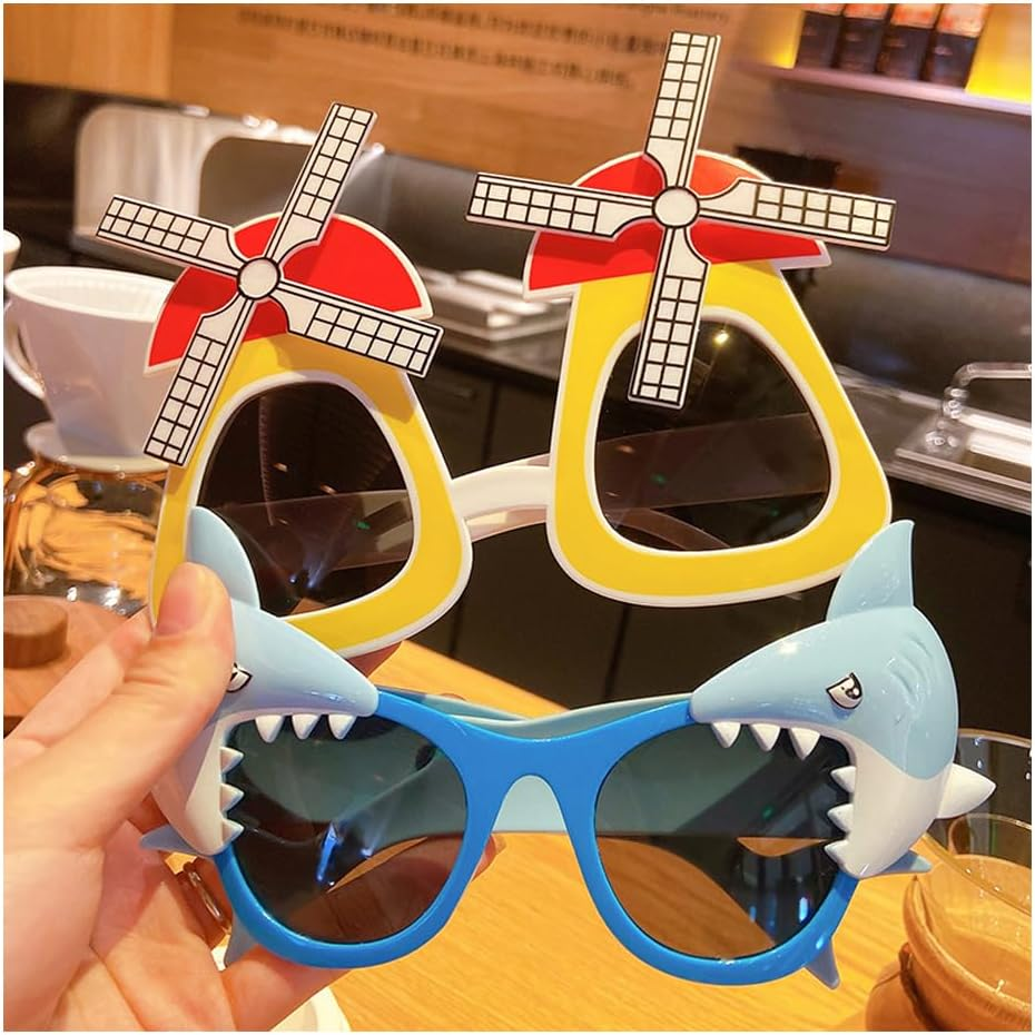 6 Pairs Funny Party Sunglasses,Photo Booth Props Sunglasses,Cute Party Glasses for Kids,Teens,Adults image number 5