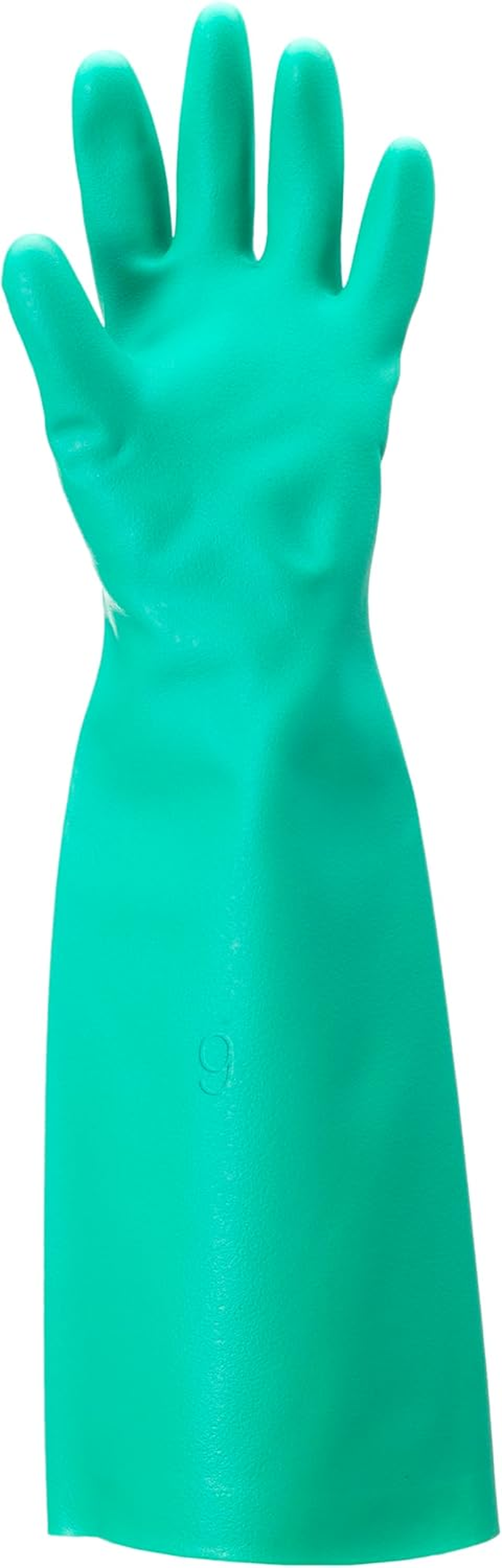 Ansell Alphatec 37-185 Chemical-Resistant Nitrile Gloves, Liquid and Splash Protection, Food-Handling, Silicone and Latex-Free Work Glove, Waterproof, Reusable, Green, Size M (1 Pair) image number 5