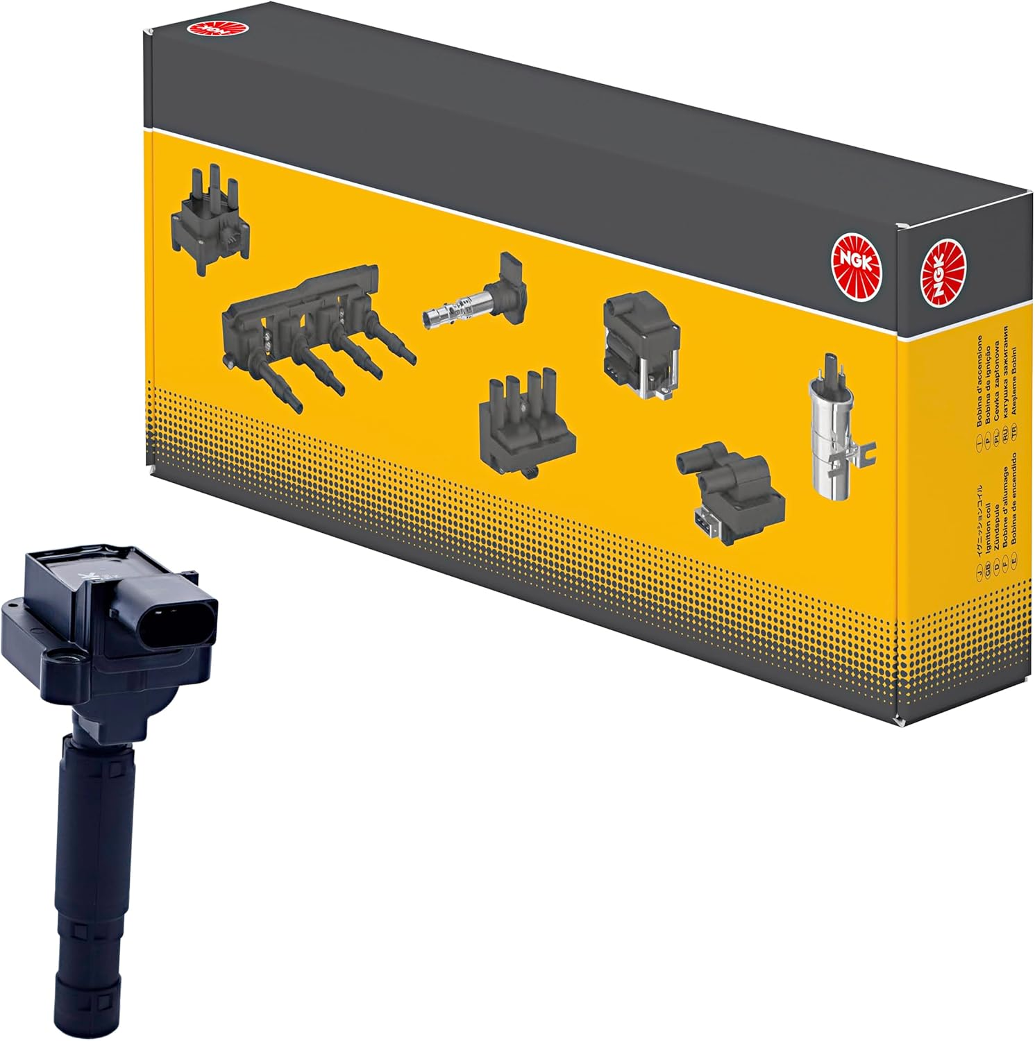 NGK U5056 3 Poles SAE Ignition Coil for Mercedes-Benz C-Class C 250 CGI (S204) 2009-2014