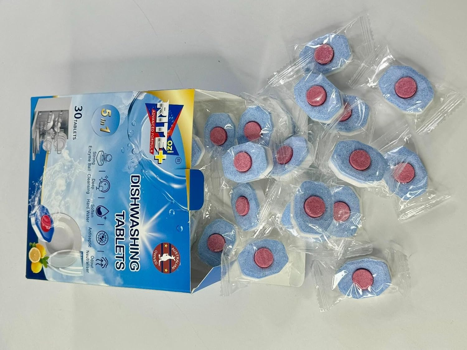 OZI RITE Dishwashing Tablets-Lemon Power Pack of 30 image number 1