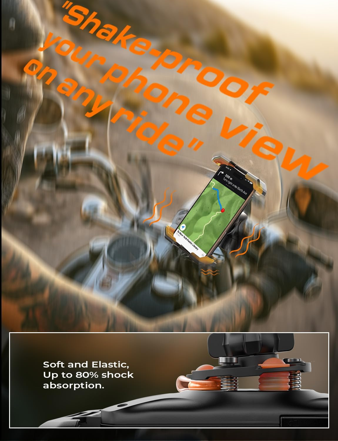 LISEN Ebike Phone Holder,Black image number 1