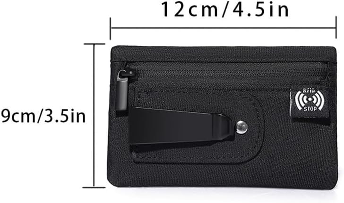 RFID Blocking Clip Stash Pocket, Compact Hidden Travel Wallet for Cards & Cash - Slim Pickpocket-Proof Design for Everyday Carry (Grey, One Size) image number 3