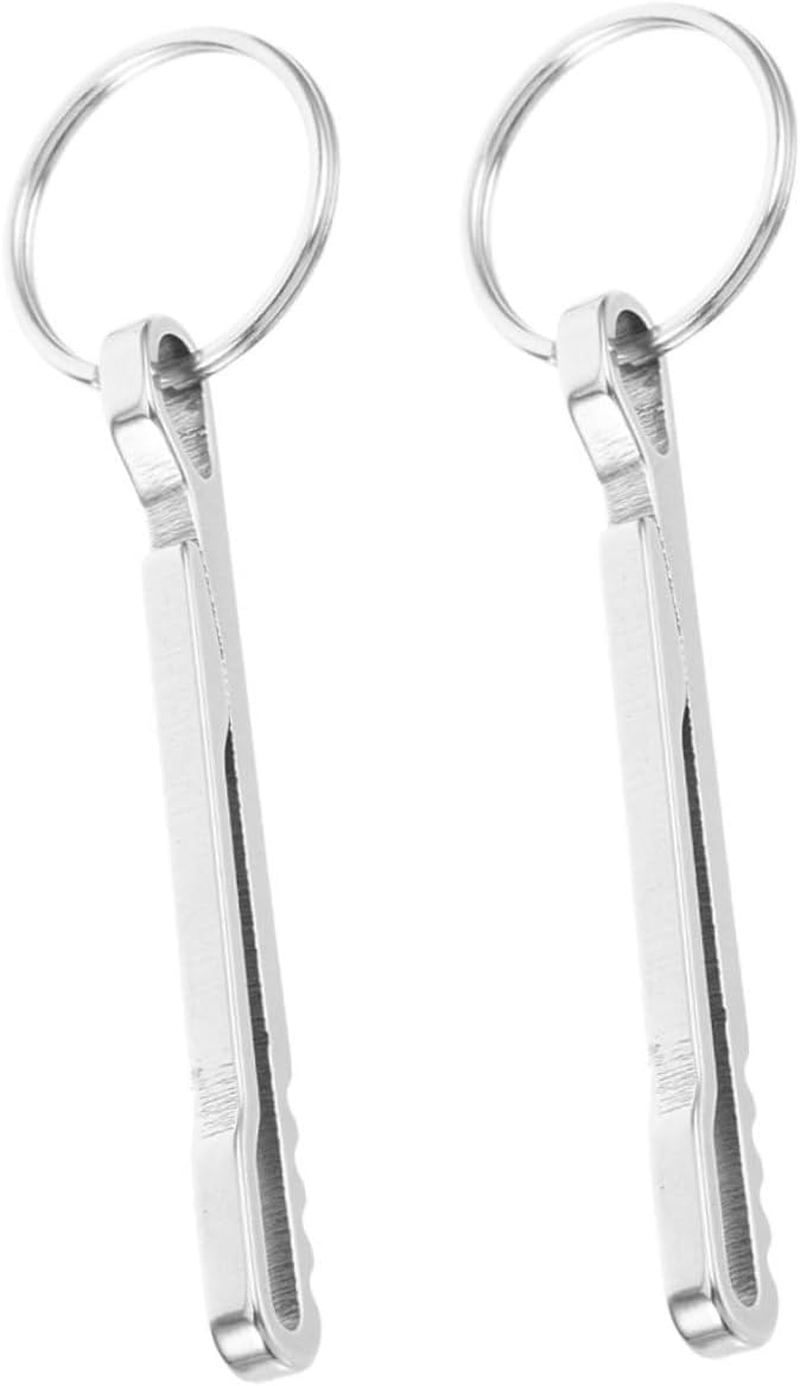 BCOATH 2Pcs Stainless Steel Waist Clip Sturdy Construction Money Storage Clip Carabiner Wallet Key Chain for Outdoor Travel image number 4