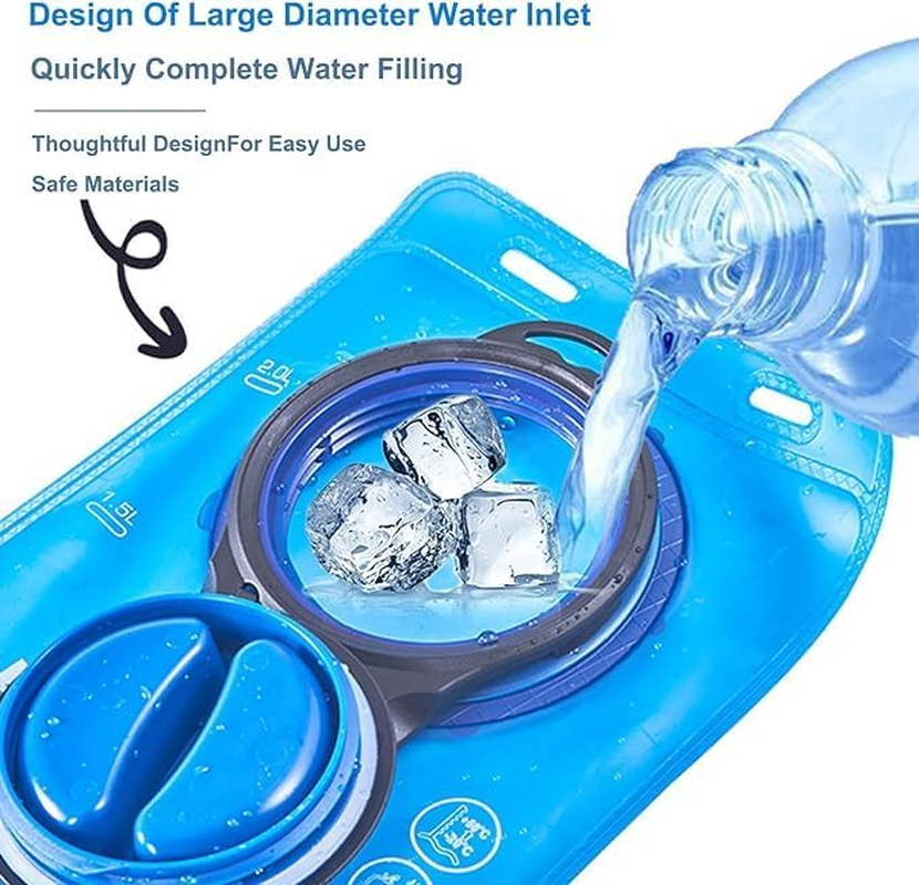 Foldable Hydration Bladder, 1L-2L-2.5L-3L Water Bladder Leakproof Water Bag Water Reservoir for Bicycling Hiking Camping Backpack image number 2