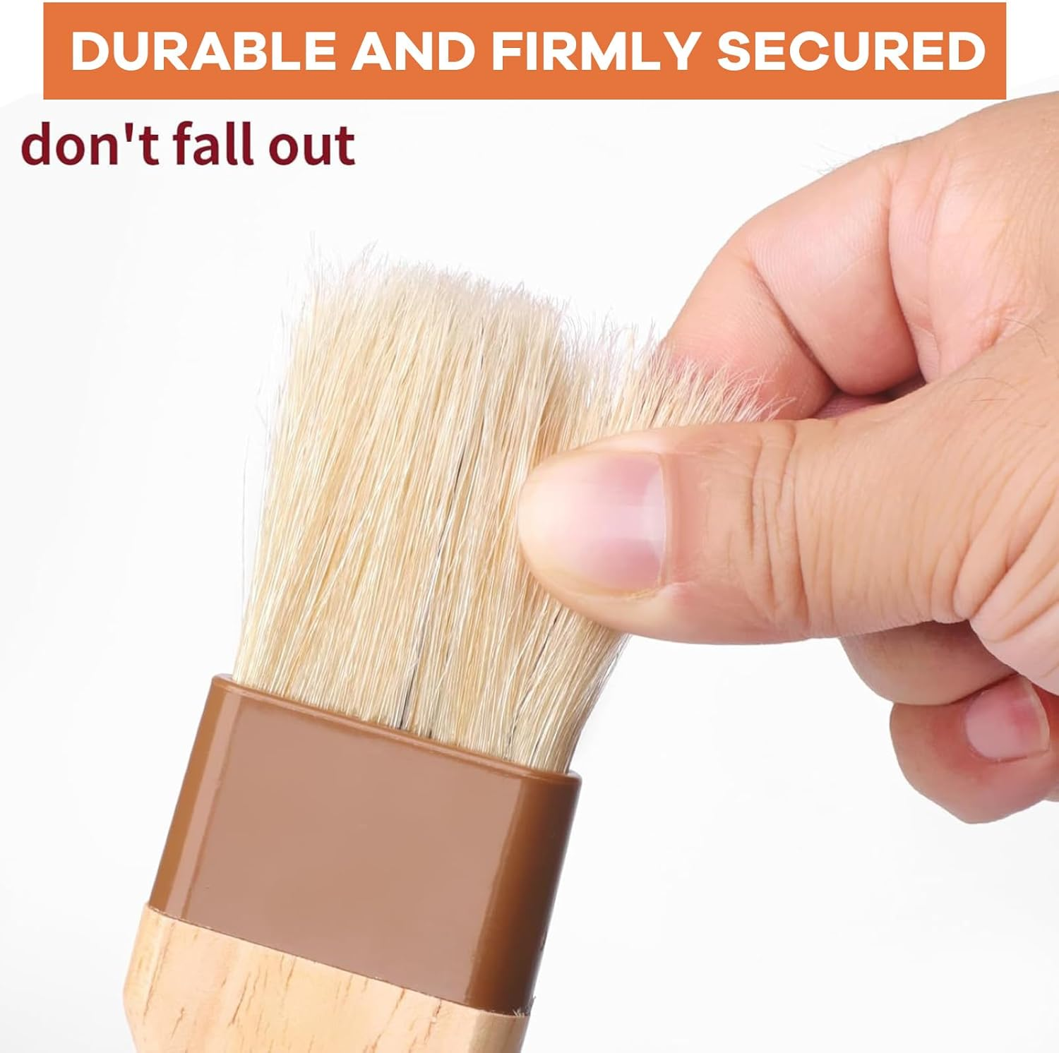 RIKONDA Natural Bristle Pastry Brushes - 3-Piece Set for Cooking, Baking & Grilling | Heat-Resistant Basting Brushes with Beechwood Handle | Sauce, Oil, Butter Brush for BBQ, Marinades image number 5