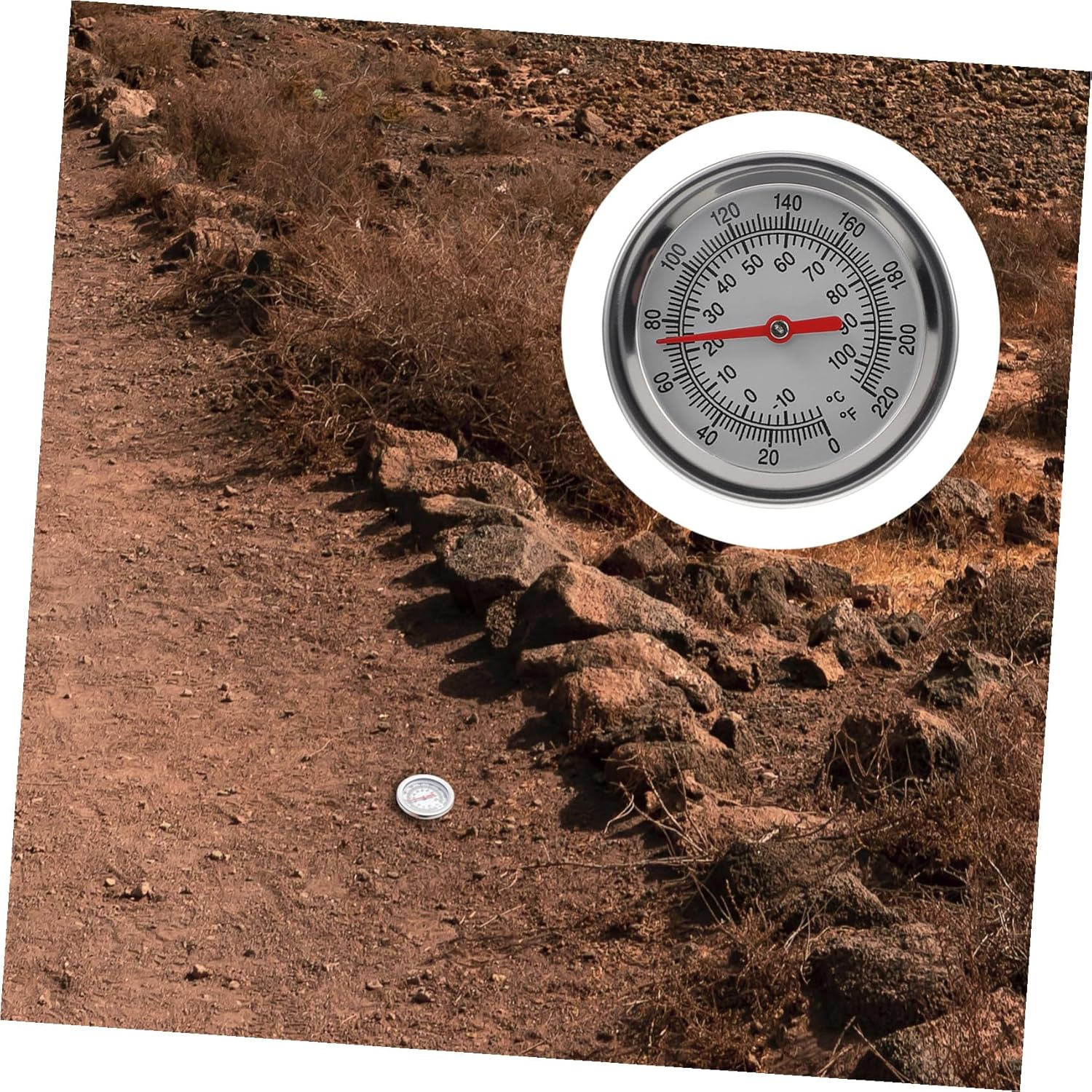 Mipcase Long Stem Soil Thermometer with Extra-Long Stainless Steel Probe Fast Response Temperature Measuring Tool for Gardening and Compost Precise Soil Temperature Gauge image number 6