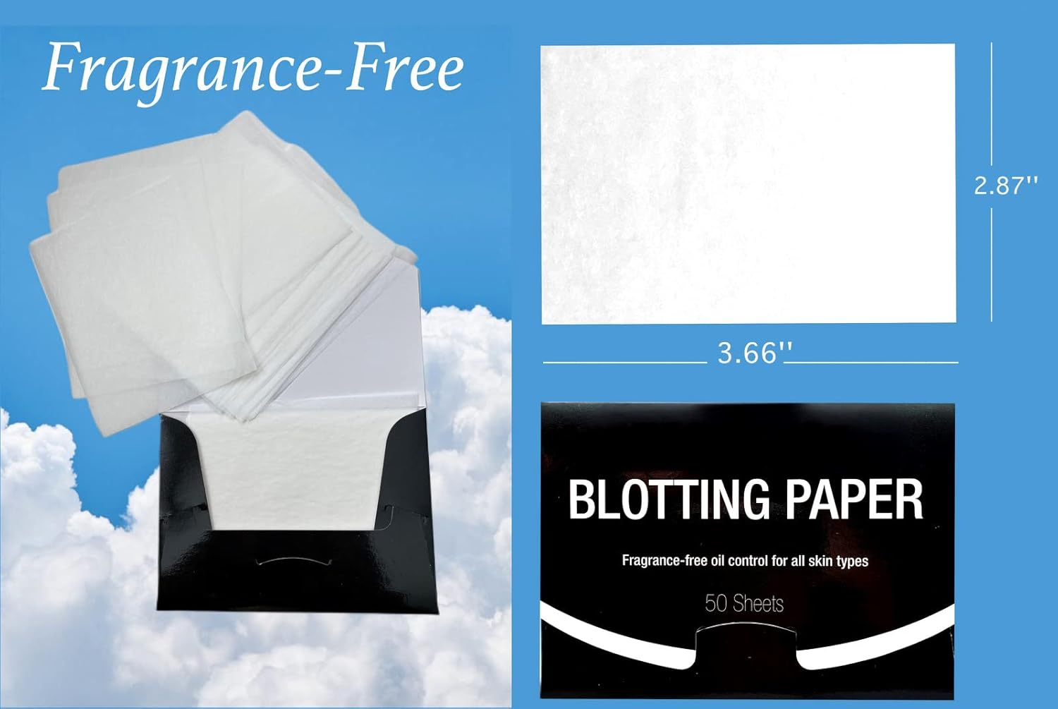 2 Pks FRAGRANCE-FREE Unscented Natural Abaca Blotting Paper - 100 Oil Blotting Sheets - Makeup Friendly UNISEX Oily Skin Shine Blotter Photography Zoom Meetings Travel Gym School - MADE in TAIWAN image number 3