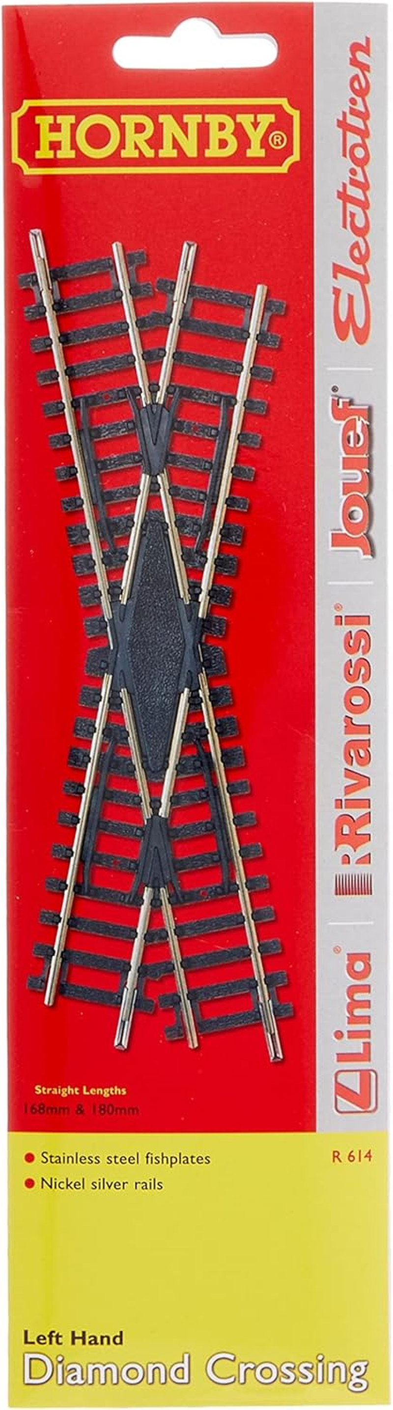 Hornby R646 OO Gauge Level Crossing Single Track - Extra Track Pieces for Model Railway Sets, Model Train Track Pieces - Scale 1:76, Black image number 3