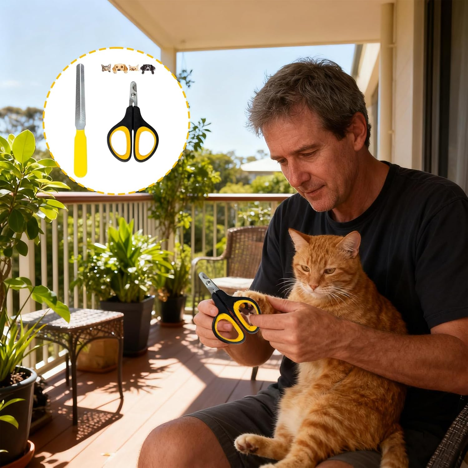 Cat Nail Clippers with Nail File, Stainless Steel Dog Claw Trimmer for Cats Dogs Rabbits Birds Small Animals, Pet Nail Clippers with Non-Slip Handle for Grooming Home Salon Vet Travel Essentials image number 6