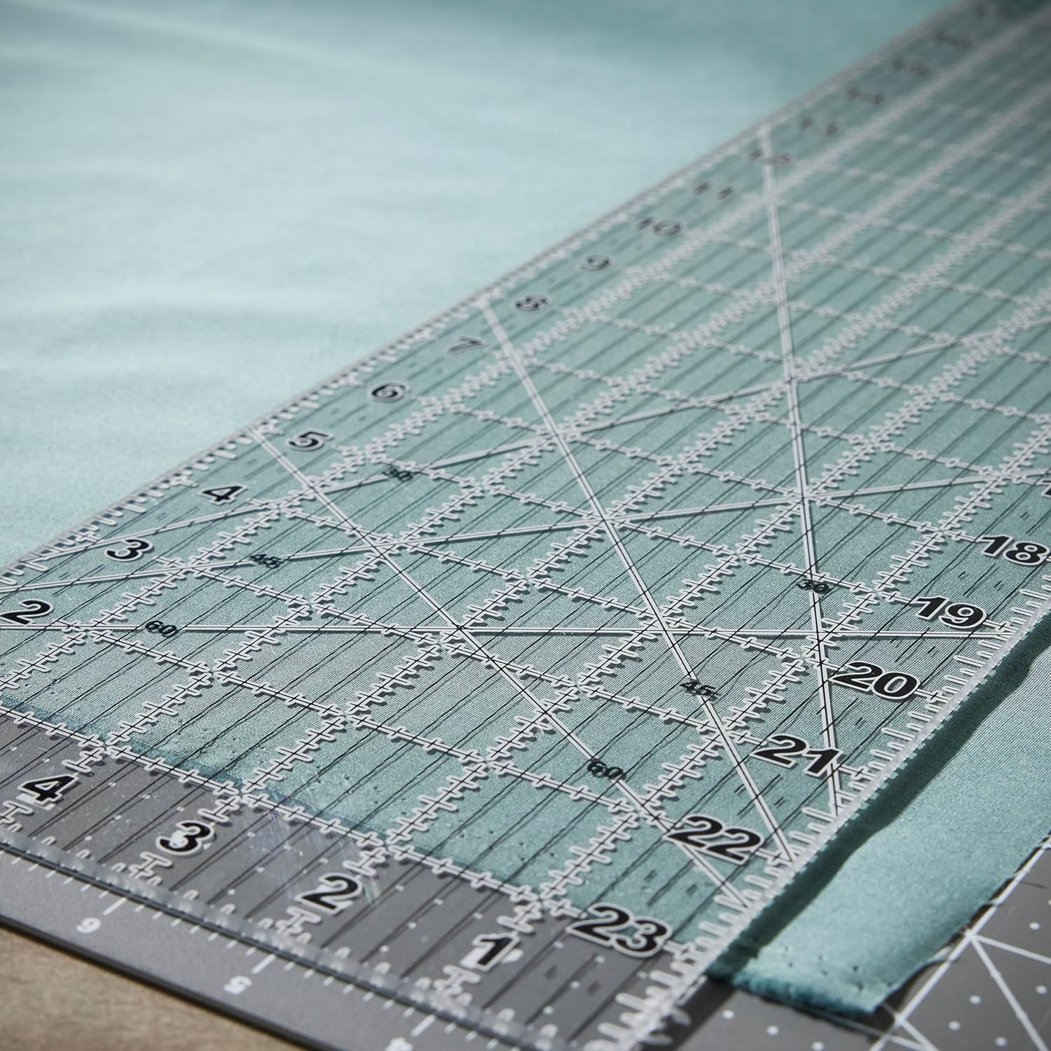 Fiskars&reg; Sewing Ruler (6"X 24") - Sewing and Quilting Ruler with Gridlines - Arts and Craft Supplies - Clear/Black image number 1