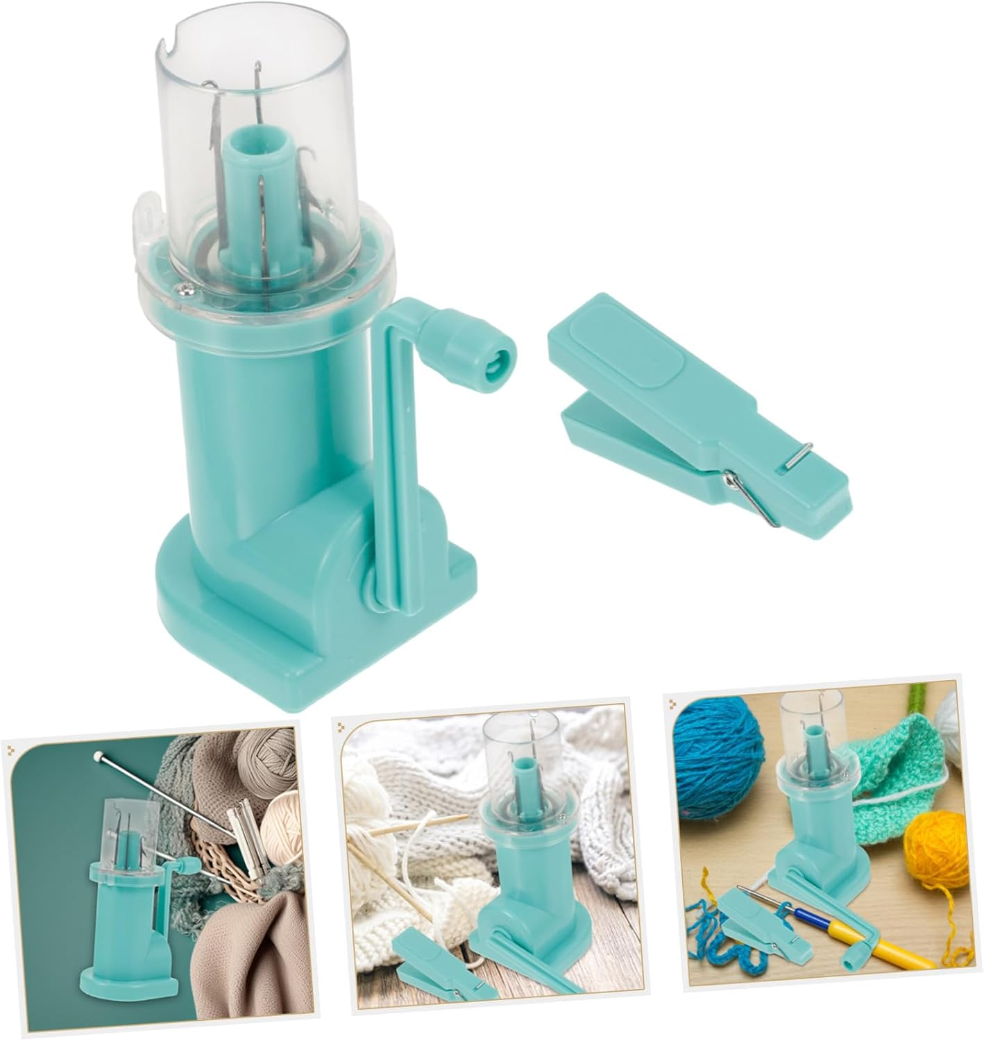 STOBOK Mini Hand Knitting Mill Easy Use Craft Machine for Yarn for Beginners to Create Scarves Hats and Other Creative Projects for Home Use