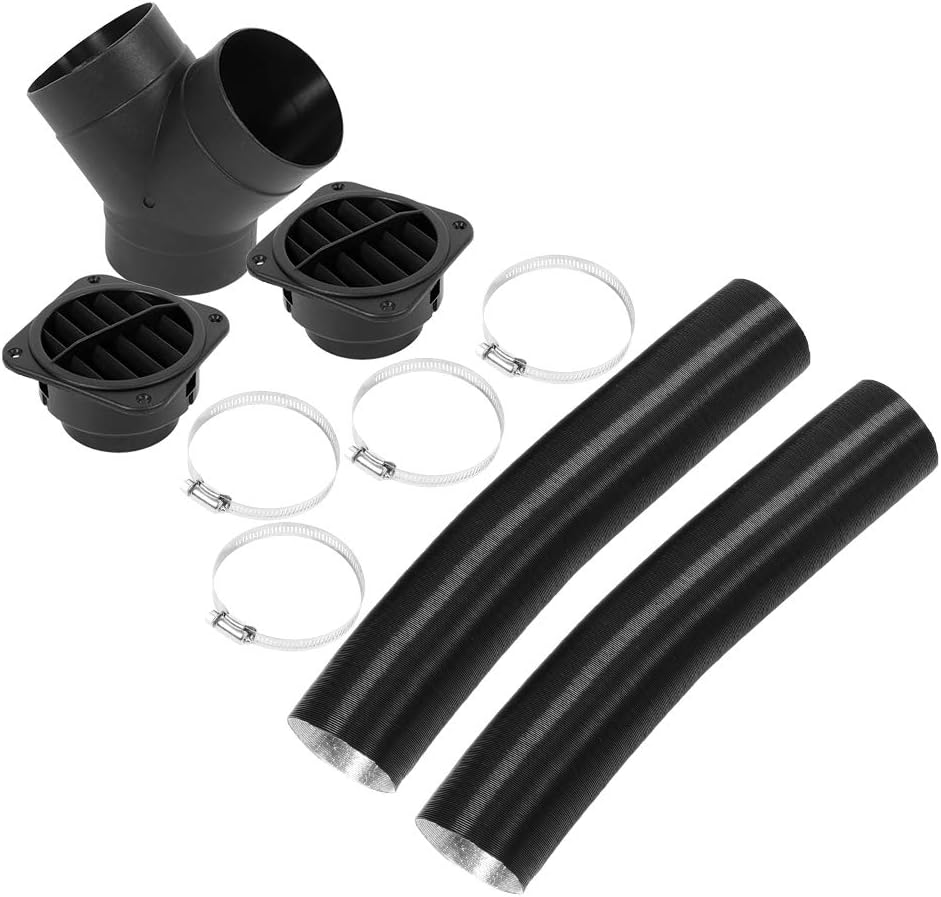 Diesel Heater Pipe, Car Heater Duct Vent 75Mm Ducting Warm Air Vent Outlet Kit Y Branch Warm Air Outlet for Diesel Heating Furnaces image number 2