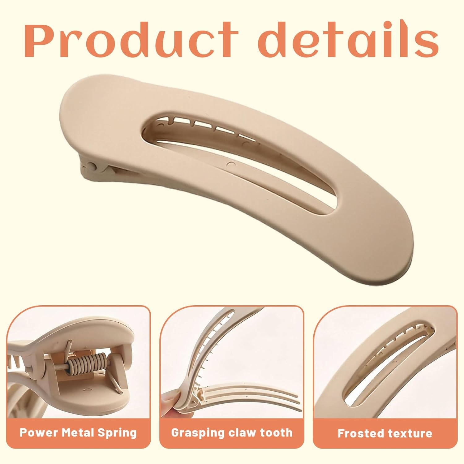 Xanthelle Hair Clips Ladies, 5 Pack Flat Hair Clips, Medium Hair Clips, Hair Clip for Thin Hair, French Hair Clip & Hair Clips Ladies image number 3