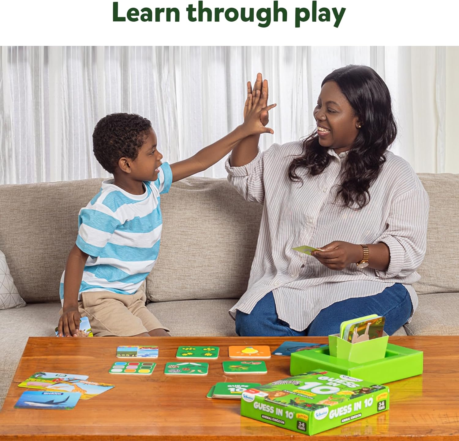 Skillmatics Guess in 10 - Animal Kingdom, Card Game for Preschool Kids, Girls & Boys, Fun Travel Game & Gifts for Ages 3, 4, 5, 6 image number 5