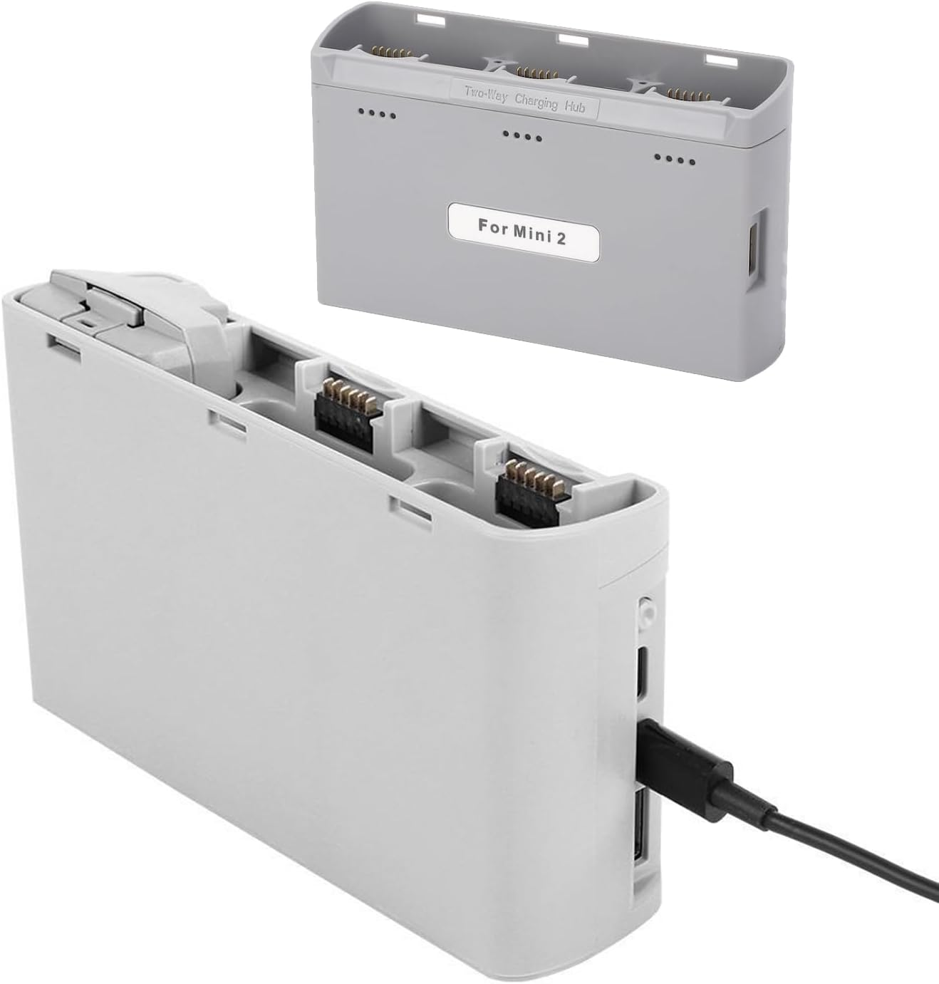 Battery Charging Hub for Mini 4K/Mini2 Se/Mini SE, 3 Way Drone PD Batteries Charger with Digital Display, with 1*USB +1*Type C Cable image number 6