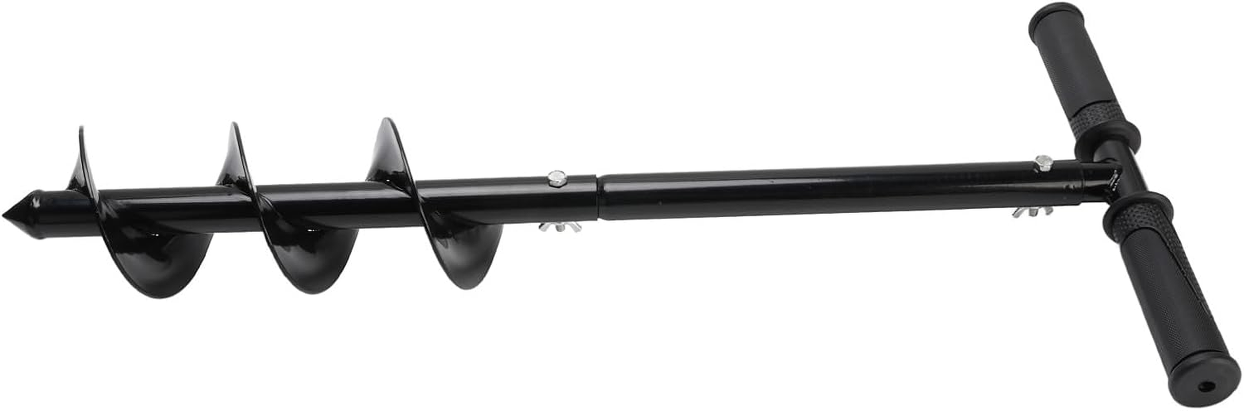 Hand Drill Auger Post Hole Digger, T Shaped Garden Auger Spiral Drill Bit with Cold Rolled Steel Planting Hand for Planting Bulbs Potted Plants image number 3
