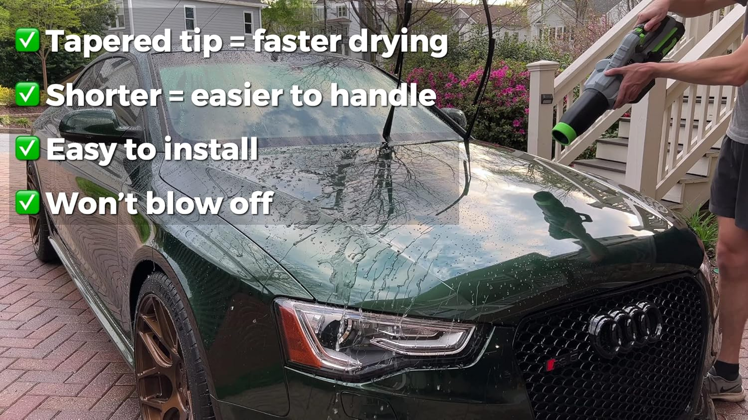 Car Drying for EGO Leaf Blowers (530, 575, 580, 615, 650, 670, and 765 Models),Black Green image number 1