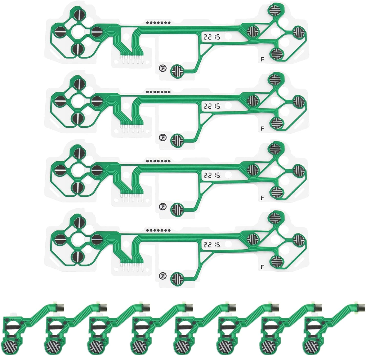 VGOL 4Pcs V2 Conductive Film Membrane Replacement Compatible with PS5 FPC Flexible Ribbon Cable Electronic Accessories Green image number 6