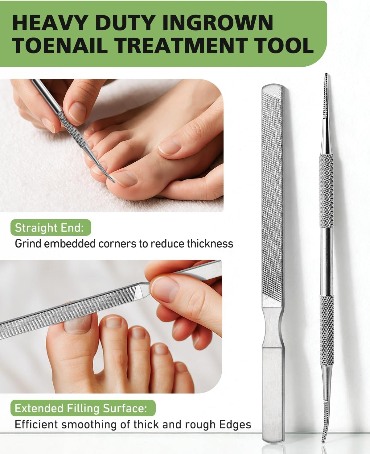 BALUCA 7-Piece Ingrown Toenail Removal Kit &ndash; Professional Stainless Steel Toenail Cleaner Tool & Ingrown Toenail File for Pain-Free At-Home Pedicure & Nail Correction image number 4