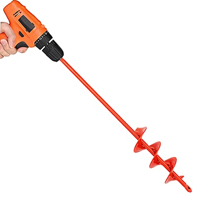 Auger Drill Bit for Planting Set of 4, Garden Ground Earth Spiral Drill Bit for 3/8" Hex Drive Drill, for Post Hole Digger Bulb Bedding Digging Plant Rapid Planter image number 4