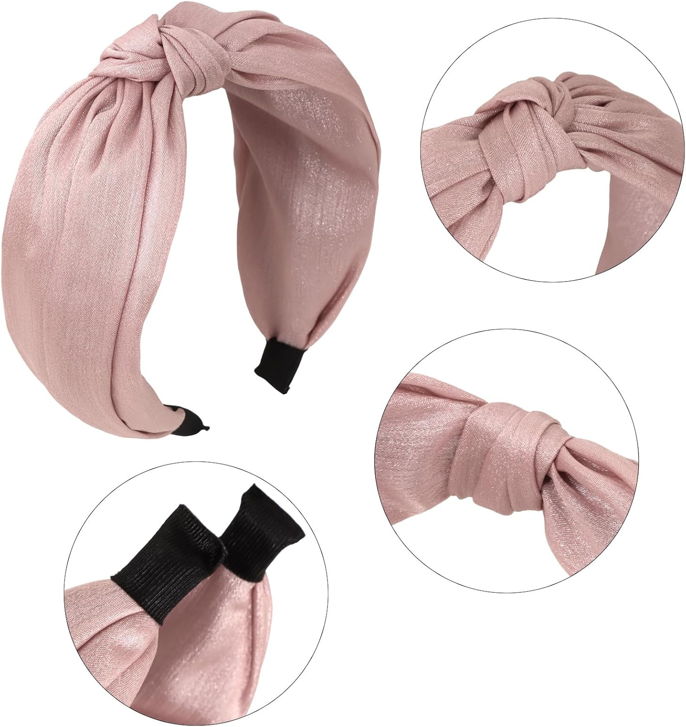 EXIPSAT Women'S Headband Set, Wide Headband & Hair Band, Colourful Hair Accessories with Wrap Look for Women, Pack of 5 image number 3