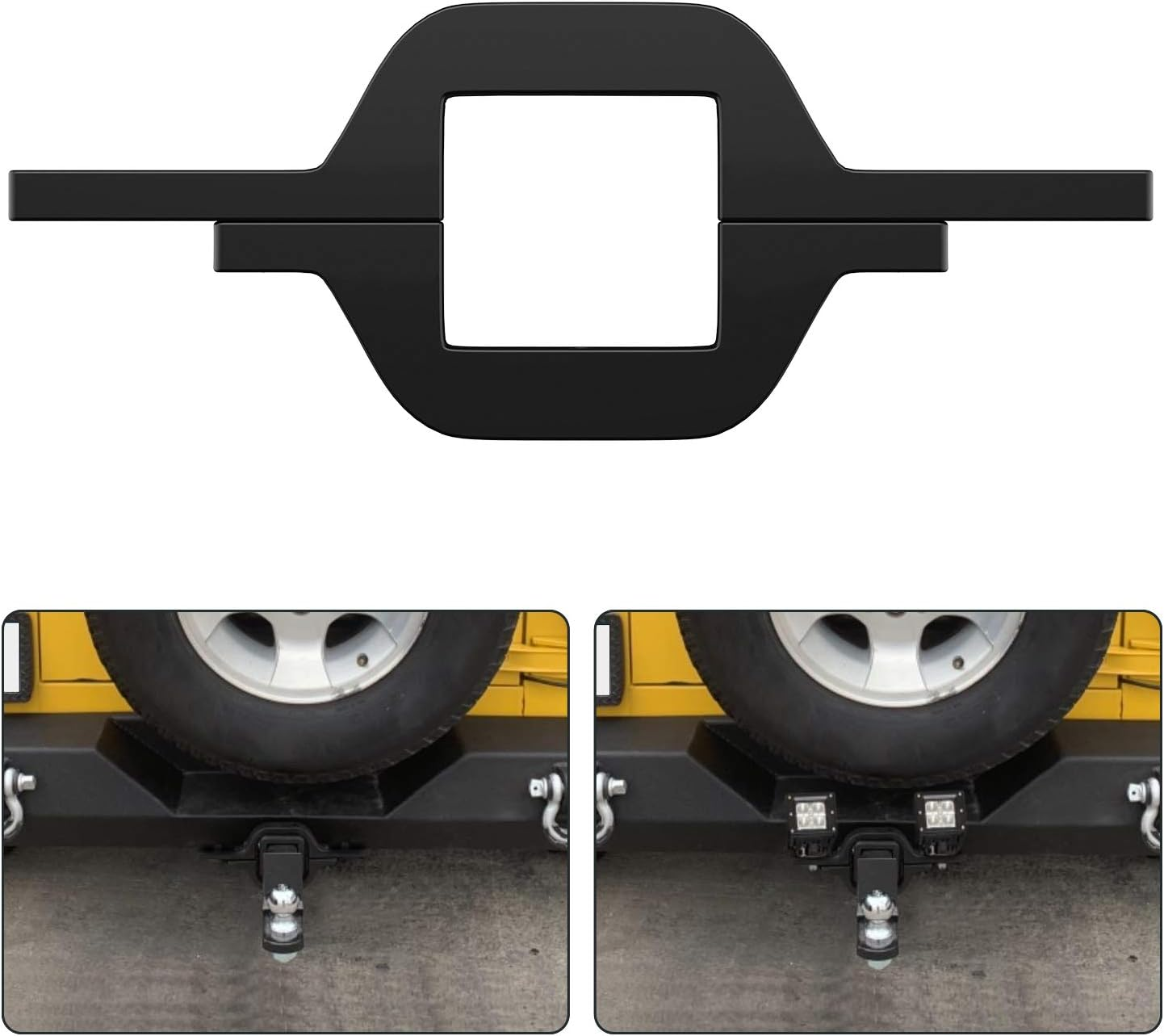 Nilight 90046B Tow Hitch Bracket 2.5"-3" Universal Mounting Kit Reverse Road LED Work Light for Truck SUV Trailer RV image number 2