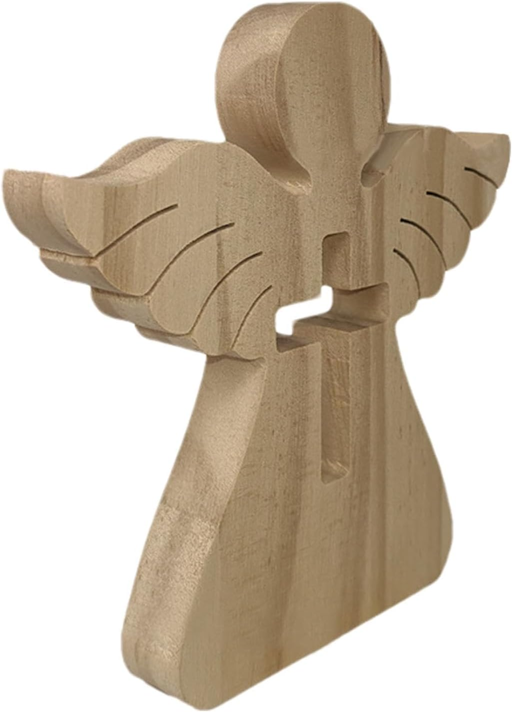 Wooden Money Holder Wooden Angel Money Clip with Angel Sculpture Made of Wood - Creative Wood Crafts Money Clip for Christening, Communion, Confirmation, Wedding image number 2