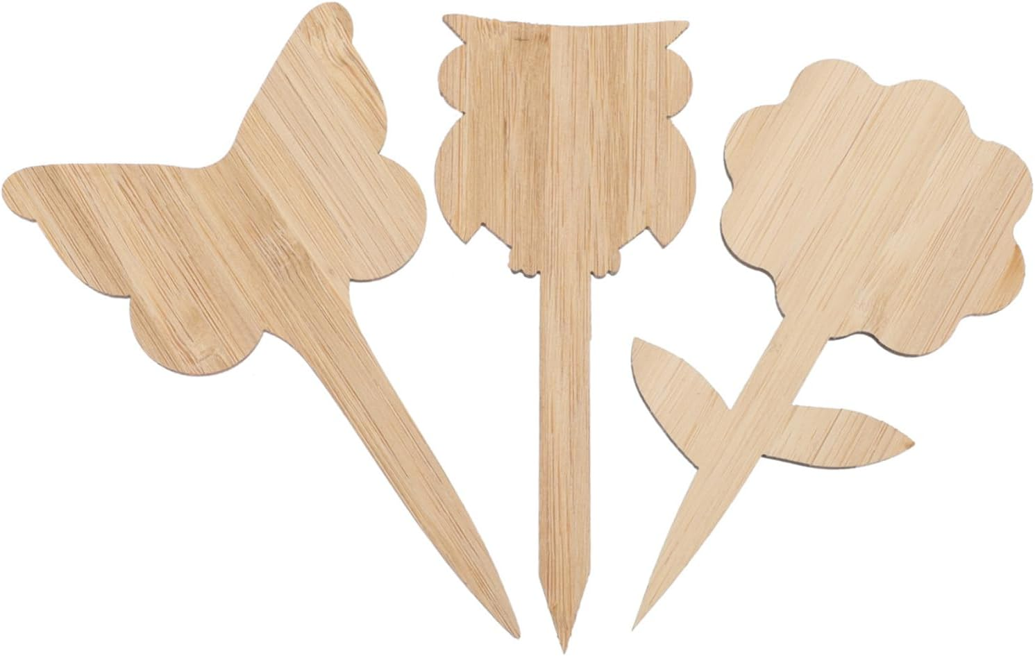 VANZACK 60Pcs Bamboo Plant Labels Double-Sided Distinguish Tags for Gardening Flower Pots and Herb Markers and Fade-Resistant Garden Supplies for Plant image number 6