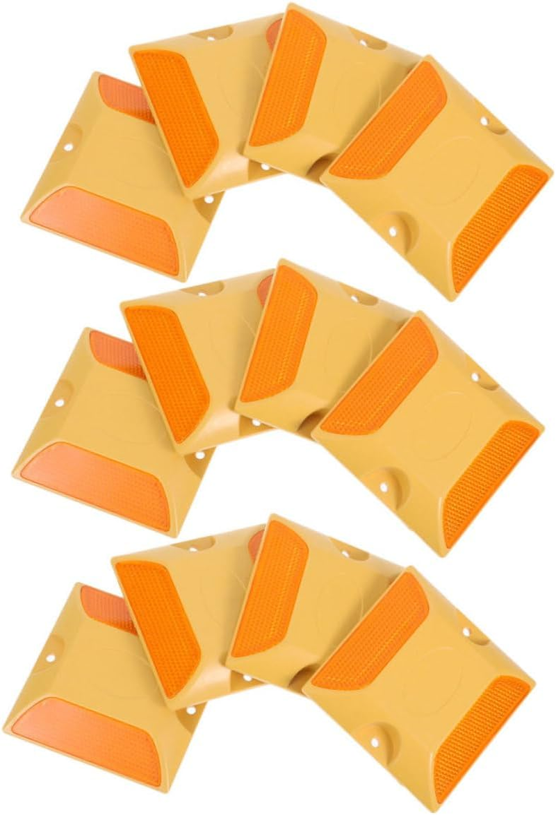 12Pcs Reflective Driveway Markers Heavy-Duty Abs Pavement Studs for Sidewalks and Freeways Crack-Resistant Road Reflectors Easy Installation for Driveways image number 1