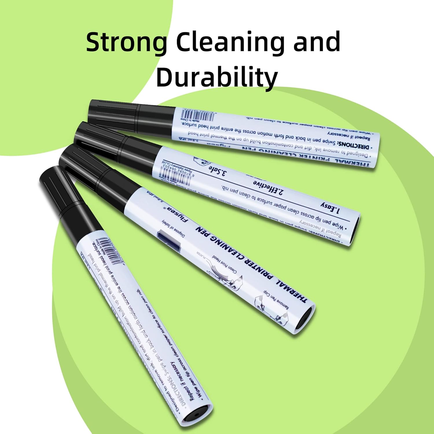 Thermo Printer Printhead Cleaning Pen for Thermal Receipt Shipping Label Compatible with Printers, POS Systems Card Readers Printer Cleaner 4Pcs image number 3