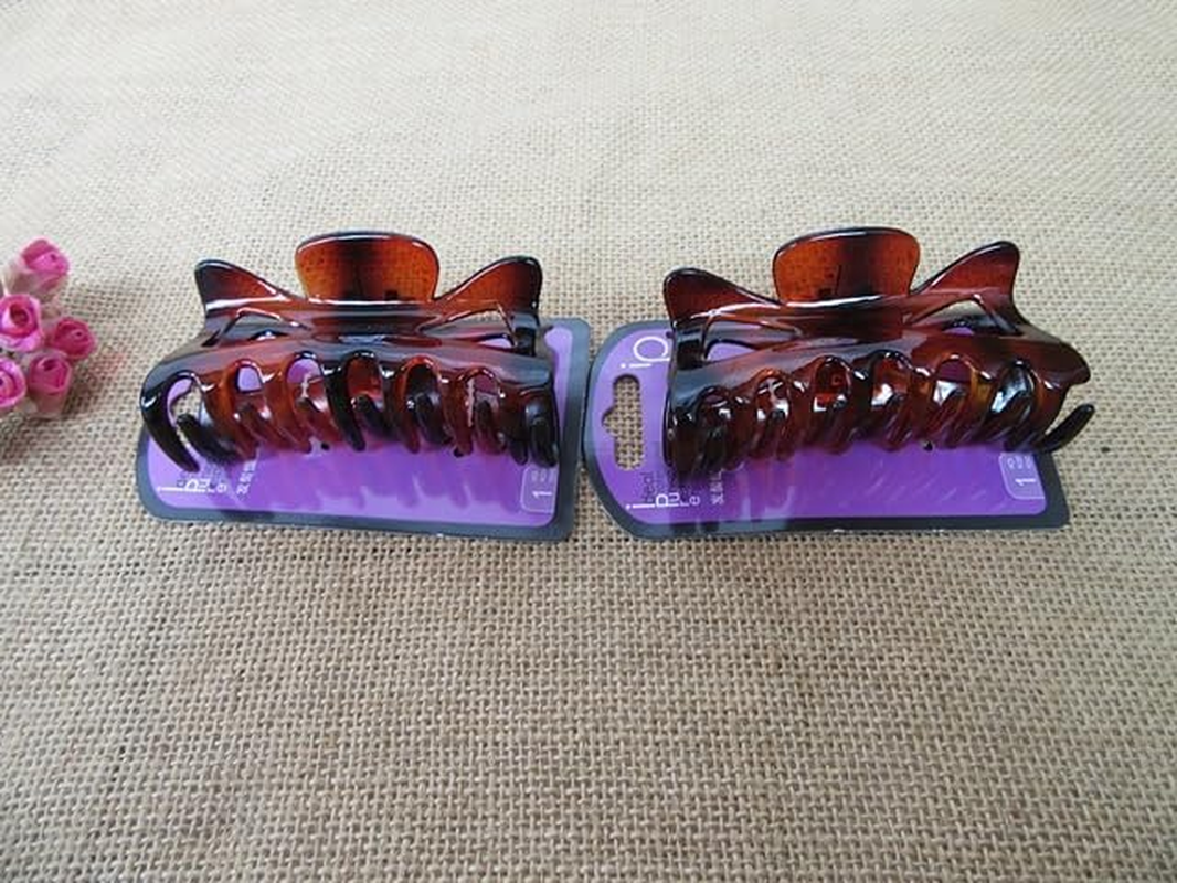 6Pcs Shiny Brown Hair Clips Hair Clamps Hair Accessories image number 4