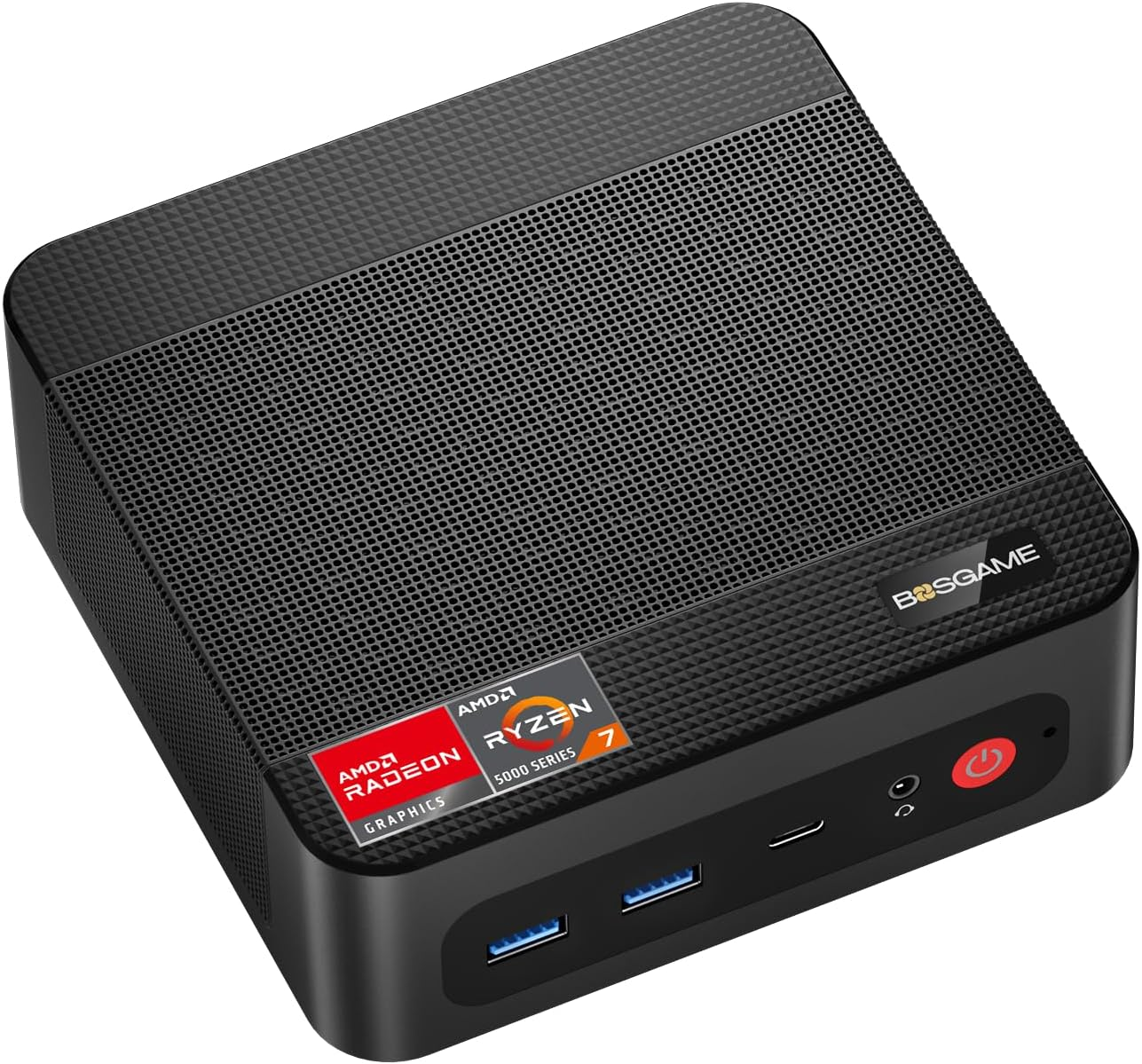 Mini PC BOSGAME P4 Ryzen 7 5825U (Up to 4.5Ghz, 8C/16T) Mini Computers DDR4 32GB RAM 1TB M.2 Pcie Nvme SSD, Mini PC Windows 11 Pro | Dual 2.5G LAN | HDMI&DP&USB-C | 4K60Hz Triple Display | Wifi 6E image number 1