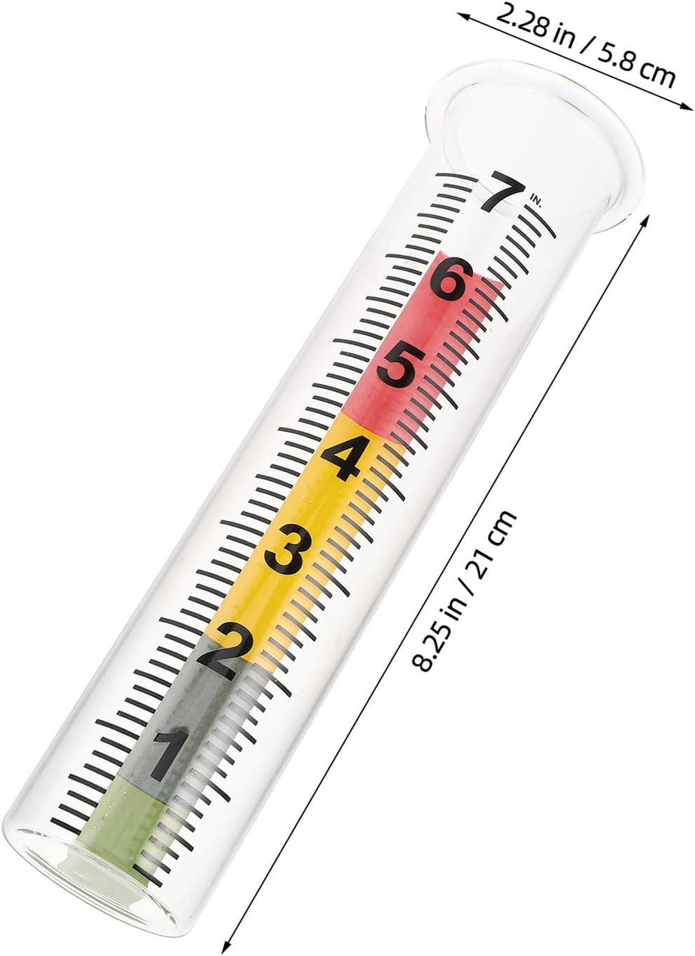 2Pcs Freeze Clear Rain Gauge with Numbers Accurate Precise Scale Outdoor for Garden Deck Lawn Cold-Resistant Rainwater Measuring Tube